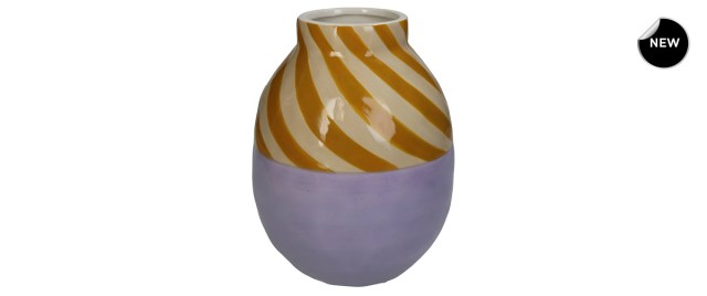 Vase Stripe Lilac 16x16x20cm_front
